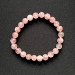 دستبند سنگ طبیعی رز کوارتز ماداگاسکار