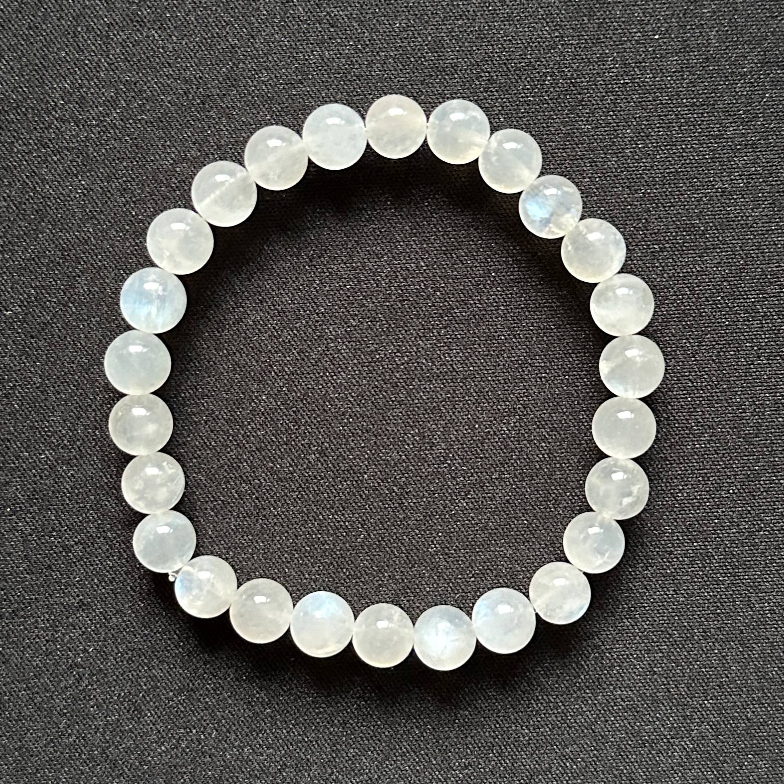 دستبند سنگ طبیعی مون استون